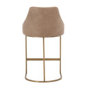Brown Vegan Leather Counter Stools (2) | Living Essentials Parissa