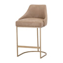 Brown Vegan Leather Counter Stools (2) | Living Essentials Parissa