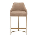 Brown Vegan Leather Counter Stools (2) | Living Essentials Parissa