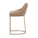 Brown Vegan Leather Counter Stools (2) | Living Essentials Parissa