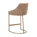 Brown Vegan Leather Counter Stools (2) | Living Essentials Parissa