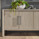 Gray Acacia 4-Door Media Sideboard | Living Essentials Halloway
