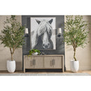 Gray Acacia 4-Door Media Sideboard | Living Essentials Halloway