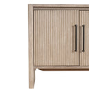Gray Acacia 4-Door Media Sideboard | Living Essentials Halloway