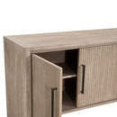Gray Acacia 4-Door Media Sideboard | Living Essentials Halloway