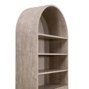 Gray Acacia Arched Bookcase | Living Essentials Morris