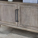 Gray Acacia Arched Bookcase | Living Essentials Morris