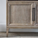 Gray Acacia Arched Bookcase | Living Essentials Morris