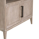 Gray Acacia Arched Bookcase | Living Essentials Morris