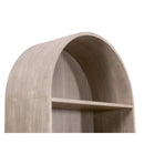 Gray Acacia Arched Bookcase | Living Essentials Morris