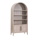 Gray Acacia Arched Bookcase | Living Essentials Morris