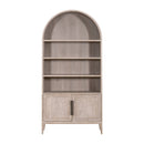 Gray Acacia Arched Bookcase | Living Essentials Morris