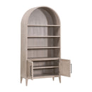Gray Acacia Arched Bookcase | Living Essentials Morris