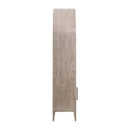 Gray Acacia Arched Bookcase | Living Essentials Morris
