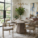 Oval Gray Ash Dining Table | Living Essentials Coulter