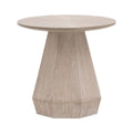 Round Wooden End Table | Living Essentials Coulter