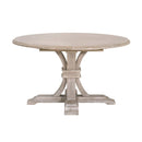 Gray Acacia Round Extendable Dining Table | Living Essentials Devon