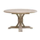 Gray Acacia Round Extendable Dining Table | Living Essentials Devon