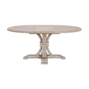Gray Acacia Round Extendable Dining Table | Living Essentials Devon