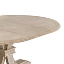 Gray Acacia Round Extendable Dining Table | Living Essentials Devon