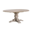 Gray Acacia Round Extendable Dining Table | Living Essentials Devon