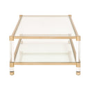 Brass Framed Glass Coffee Table | Living Essentials Nouveau