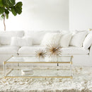 Brass Framed Glass Coffee Table | Living Essentials Nouveau