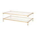 Brass Framed Glass Coffee Table | Living Essentials Nouveau