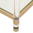 Brass Framed Glass Coffee Table | Living Essentials Nouveau