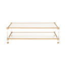Brass Framed Glass Coffee Table | Living Essentials Nouveau