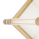 Brass Framed Glass End Table | Living Essentials Nouveau