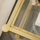 Brass Framed Glass End Table | Living Essentials Nouveau
