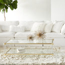 Brass Framed Glass Console Table | Living Essentials Nouveau