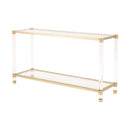 Brass Framed Glass Console Table | Living Essentials Nouveau