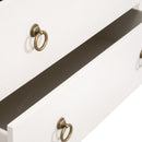 White Shagreen 6-Drawer Double Dresser | Living Essentials Strand