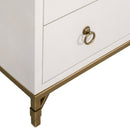 White Shagreen 6-Drawer Double Dresser | Living Essentials Strand