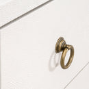 White Shagreen 6-Drawer Double Dresser | Living Essentials Strand