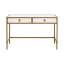 White Shagreen 2-Drawer Desk | Living Essentials Strand