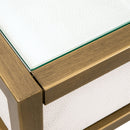 White Shagreen 2-Drawer Desk | Living Essentials Strand