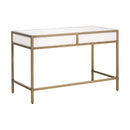 White Shagreen 2-Drawer Desk | Living Essentials Strand