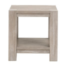Gray Acacia Square End Table | Living Essentials Adler