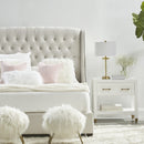 White 1-Drawer Nightstand | Living Essentials Stella