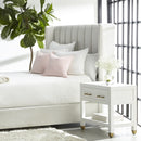 White 1-Drawer Nightstand | Living Essentials Stella