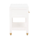 White 1-Drawer Nightstand | Living Essentials Stella
