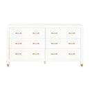 White 6-Drawer Double Dresser | Living Essentials Stella
