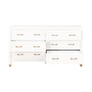 White 6-Drawer Double Dresser | Living Essentials Stella