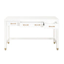 White Wooden 3-Drawer Desk | Living Essentials Stella