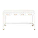 White Wooden 3-Drawer Desk | Living Essentials Stella