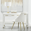 White Wooden 3-Drawer Desk | Living Essentials Stella