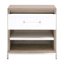 Gray Acacia 1-Drawer Nightstand | Living Essentials Wrenn